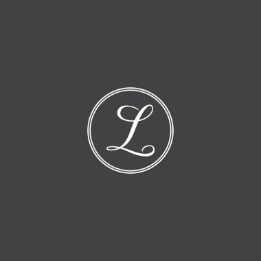 L harfi logo monogram tasarımı
