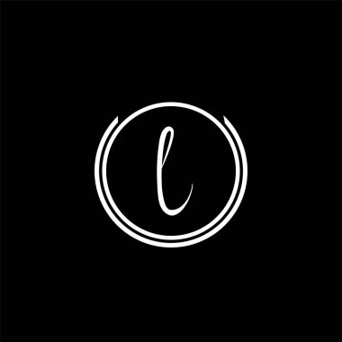 L harfi logo monogram tasarımı