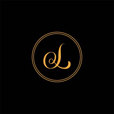 L harfi logo monogram tasarımı