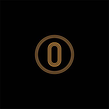 O harfi logo soyut tasarımı