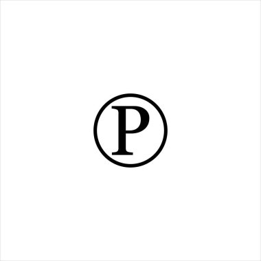 P harfi logo monogram tasarımı