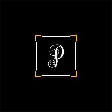 P harfi logo monogram tasarımı