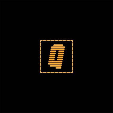 Q harfi logo amblemi tasarımı