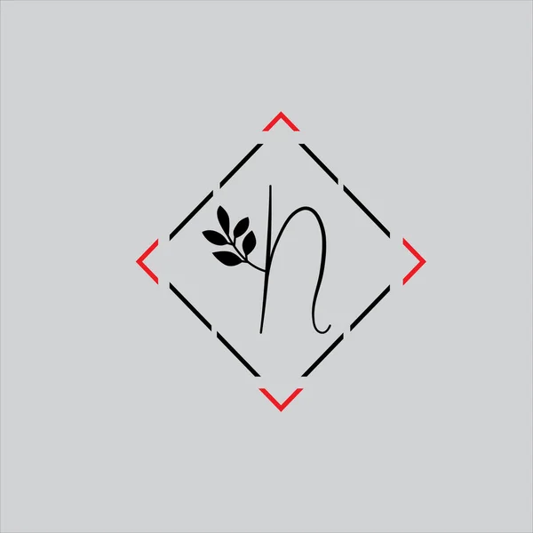 Letra Logo Diseño Monocromo — Vector de stock