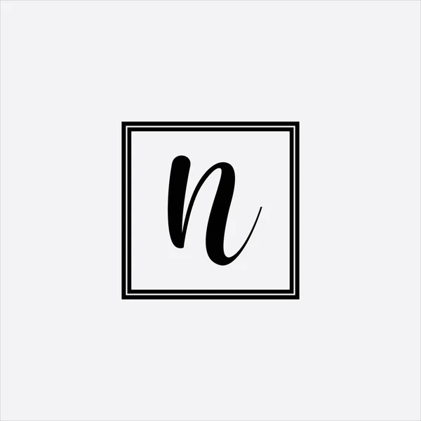 Lettre Logo Design Monochrome — Image vectorielle