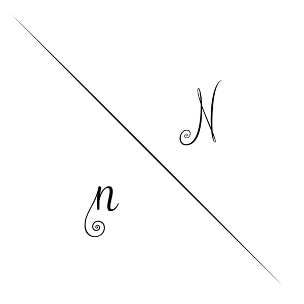 N字母标识单色设计 — 图库矢量图片