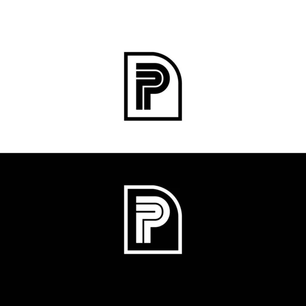 Letra Logotipo Monograma Design — Vetor de Stock