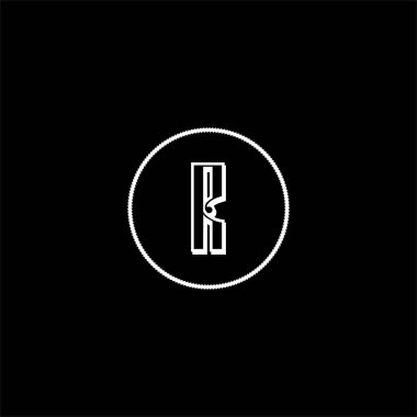 R harfi logosu soyut tasarımı