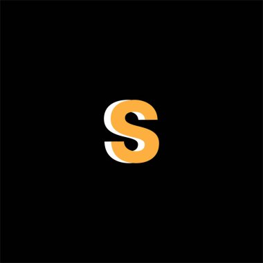 S harfi logo amblemi tasarımı