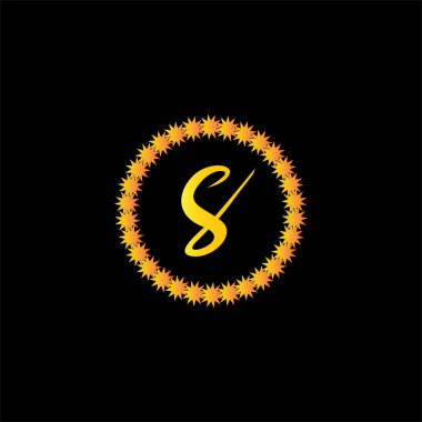 S harfi logo amblemi tasarımı