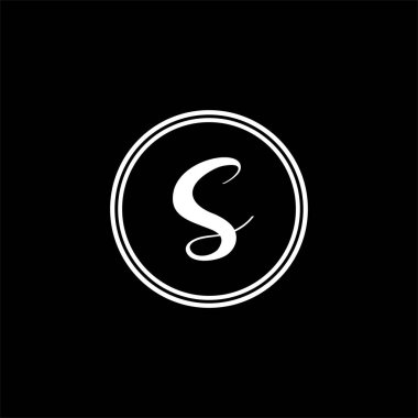 S harfi logo amblemi tasarımı