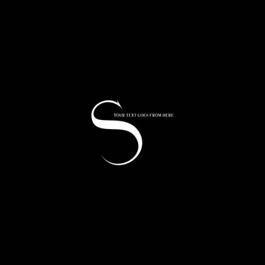 S harfi logo amblemi tasarımı