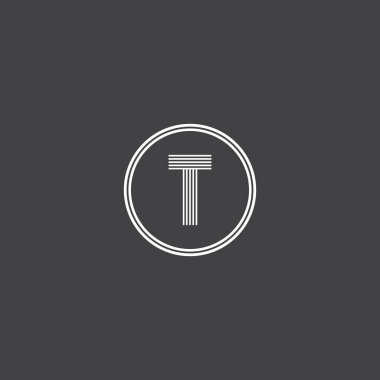 T harfi logosu yaratıcı tasarım