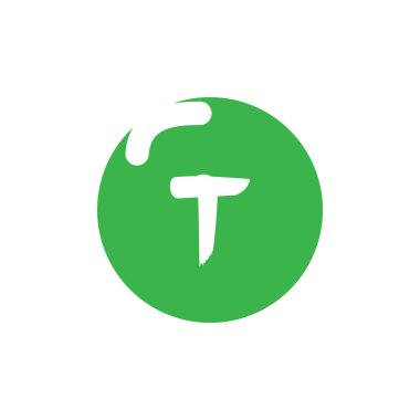 T harfi logosu yaratıcı tasarım