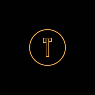 T harfi logosu yaratıcı tasarım