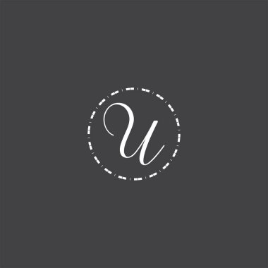u letter logo vintage tasarımı