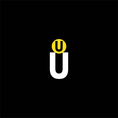 u letter logo vintage tasarımı
