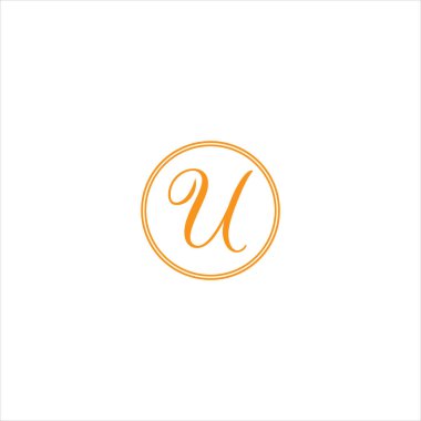 u letter logo vintage tasarımı