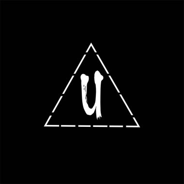 u letter logo vintage tasarımı