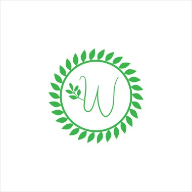 W harfi logo monogram tasarımı