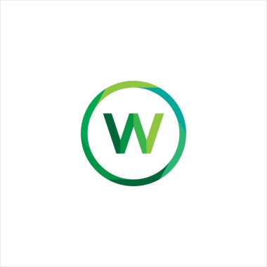 W harfi logo monogram tasarımı