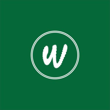W harfi logo monogram tasarımı