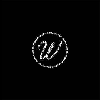 W harfi logo monogram tasarımı