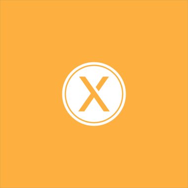 X harfli amblem tasarımı
