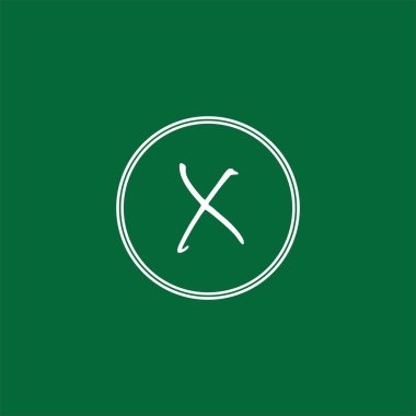 X harfli amblem tasarımı