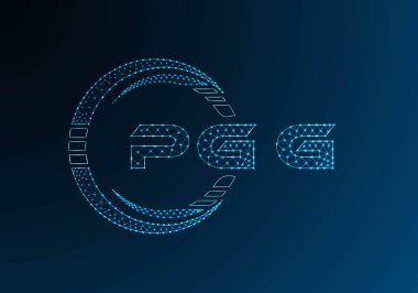 PGG düşük poli harfli logo vektör tasarımı. PGG düşük poli logo tasarımı. Düşük polyester logo.