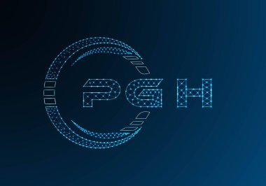 PGH düşük poli harfli logo vektör tasarımı. PGH düşük poli logo tasarımı. Düşük polyester logo.