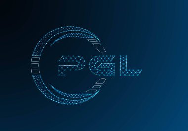 PGL düşük poli harfli logo vektör tasarımı. PGL düşük poli logo tasarımı. Düşük polyester logo.