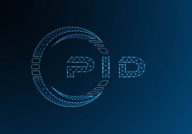 PID düşük poli harfli logo vektör tasarımı. PID düşük poli logo tasarımı. Düşük polyester logo.