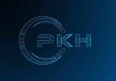 PKH düşük poli harfli logo vektör tasarımı. PKH düşük poli logo tasarımı. Düşük polyester logo.