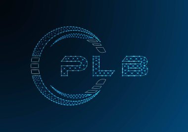 PLB düşük poli harfli logo vektör tasarımı. PLB düşük polyester logo tasarımı. Düşük polyester logo.