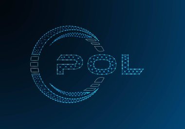 POL düşük poli harfli logo vektör tasarımı. POL düşük polyester logo tasarımı. Düşük polyester logo.