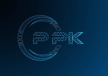 PPK düşük poli harfli logo vektör tasarımı. PPK alt poli logo tasarımı. Düşük polyester logo.