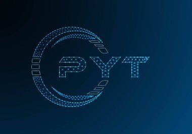 PYT düşük poli harfli logo vektör tasarımı. PYT düşük polyester logo tasarımı. Düşük polyester logo.