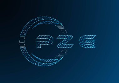 PZG düşük poli harfli logo vektör tasarımı. PZG düşük polyester logo tasarımı. Düşük polyester logo.