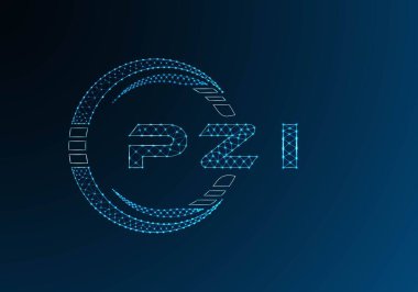 PZI düşük poli harfli logo vektör tasarımı. PZI düşük polyester logo tasarımı. Düşük polyester logo.