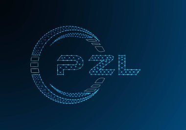 PZL düşük poli harfli logo vektör tasarımı. PZL düşük poli logo tasarımı. Düşük polyester logo.