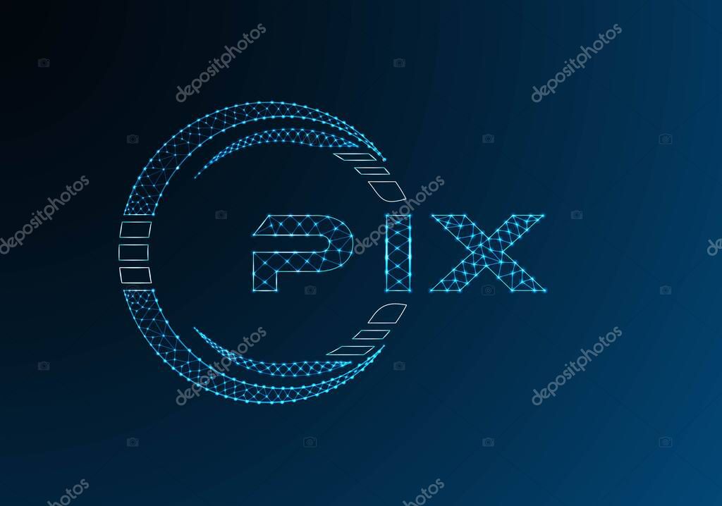 PIX low poly letter logo vector design. PIX lower poly logo design. Low poly logo.