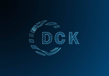 DCK düşük poli harfli logo vektör tasarımı. DCK alt poli logo tasarımı. DCK benzersiz düşük polyester logo tasarımı.