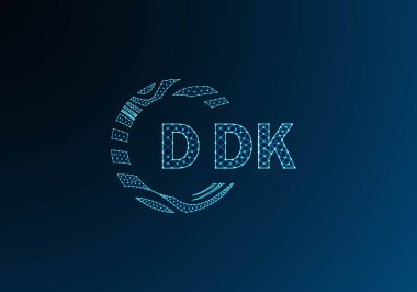 DDK düşük poli harfli logo vektör tasarımı. DDK düşük poli logo tasarımı. DDK benzersiz düşük poli logo tasarımı.