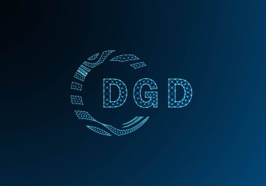 DGD düşük poli harfli logo vektör tasarımı. DGD düşük poli logo tasarımı. DGD benzersiz düşük poli logo tasarımı.