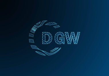 DGW düşük poli harfli logo vektör tasarımı. DGW düşük polyester logo tasarımı. DGW benzersiz düşük polyester logo tasarımı.