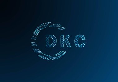 DKC düşük poli harfli logo vektör tasarımı. DKC alt poli logo tasarımı. DKC benzersiz düşük poli logo tasarımı.