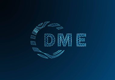 DME düşük poli harfli logo vektör tasarımı. DME düşük poli logo tasarımı. DME benzersiz düşük polyester logo tasarımı.