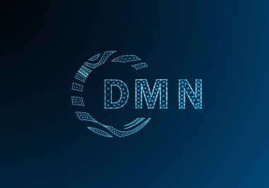 DMN düşük poli harfli logo vektör tasarımı. DMN düşük poli logo tasarımı. DMN benzersiz düşük poli logo tasarımı.