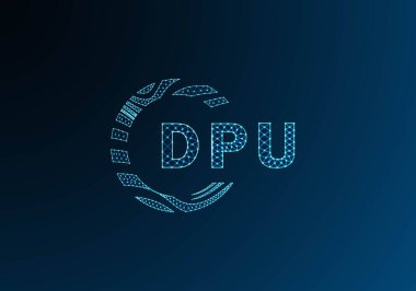 DPU düşük poli harfli logo vektör tasarımı. DPU düşük polyester logo tasarımı. DPU benzersiz düşük poli logo tasarımı.